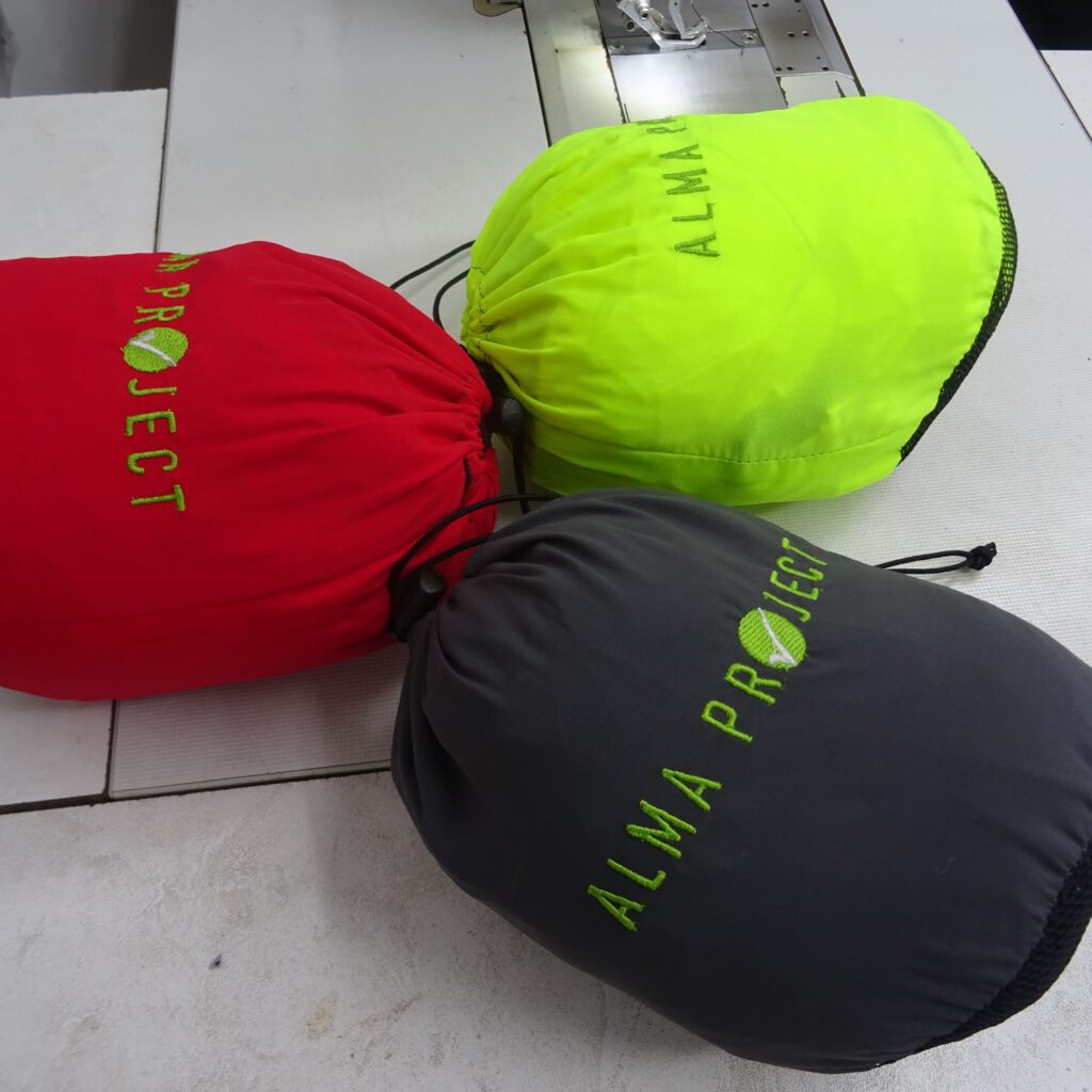 Custom branded hammocks with embroidered client logos