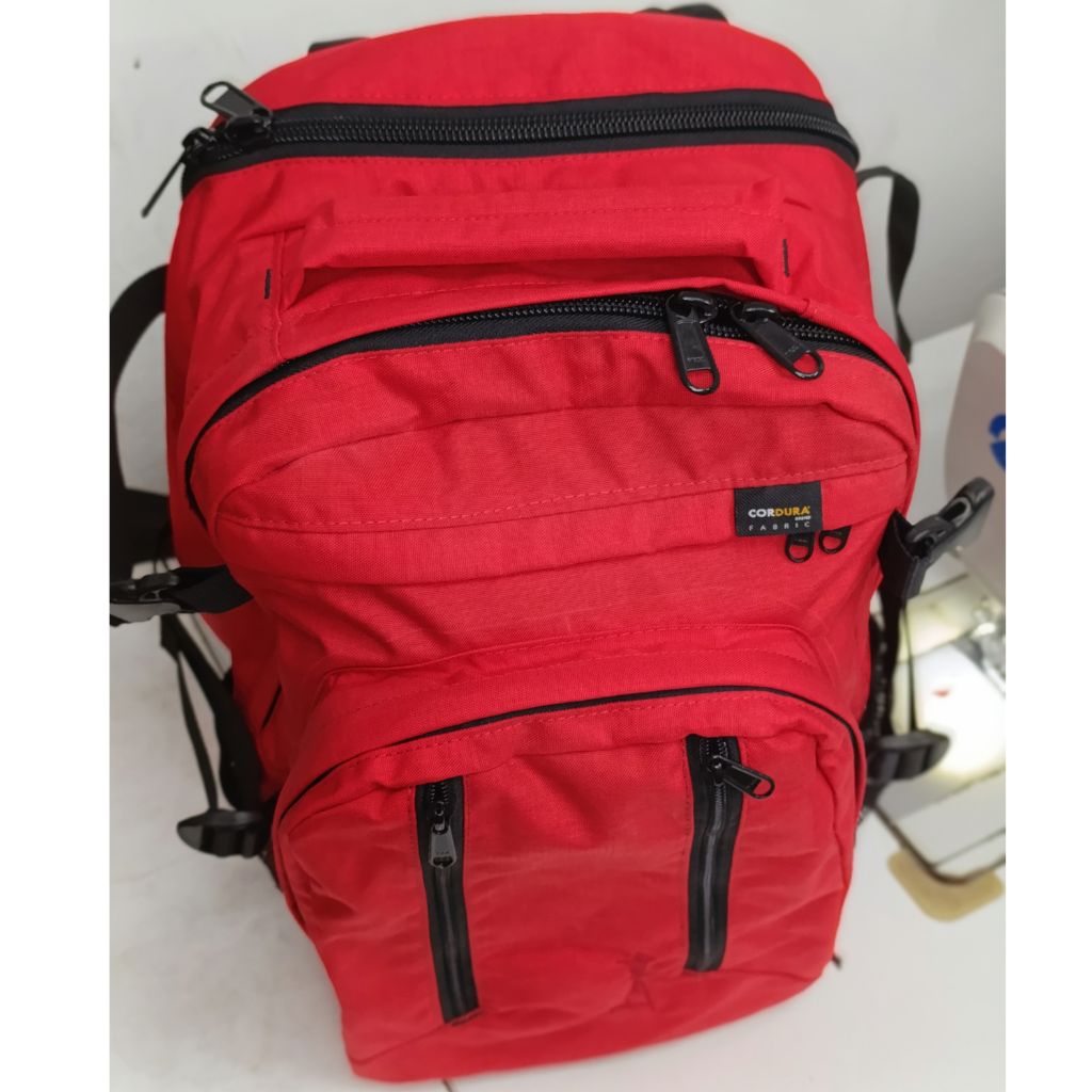 Red Cordura Urban Backpack developed and manufactured by Extremepack